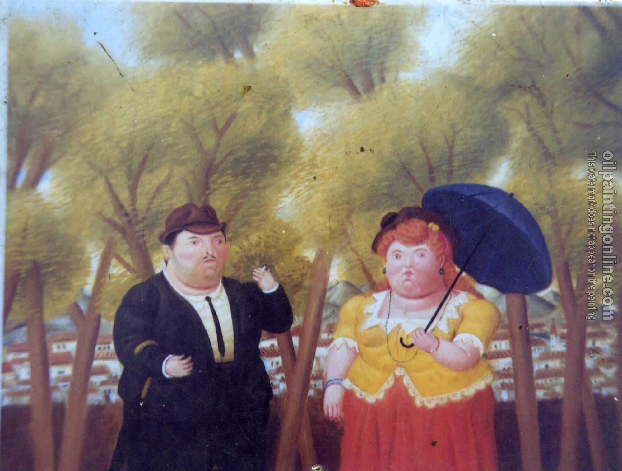 Botero, Fernando - Abstract oil painting.